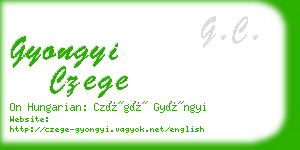 gyongyi czege business card